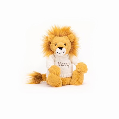 Jellycat Bashful Lion with Cream Jumper New Zealand | YXDIN0398